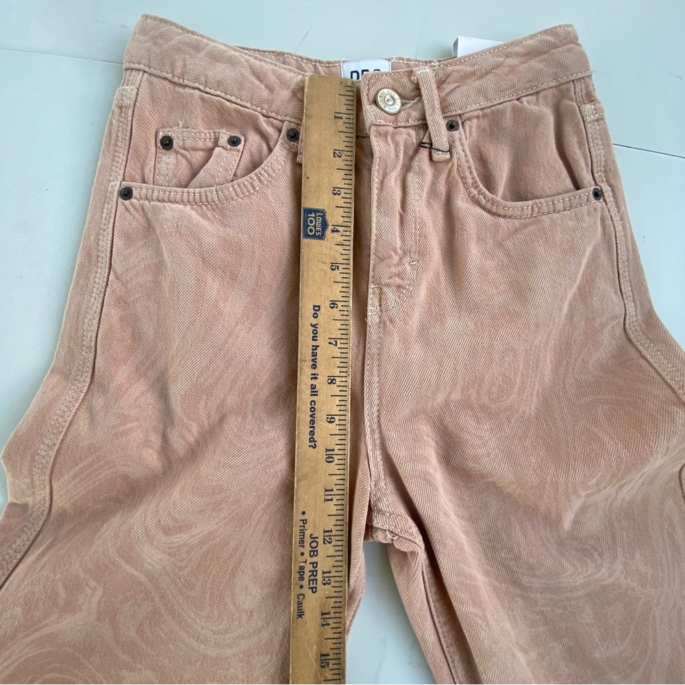NWT BDG Urban Outfitters Super High Waist Puddle Wide Leg Pink Jeans, 25 0 24 00 - Picture 3 of 13